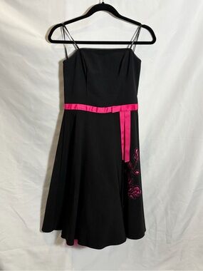 Rampage Black Dress with Pink Accent